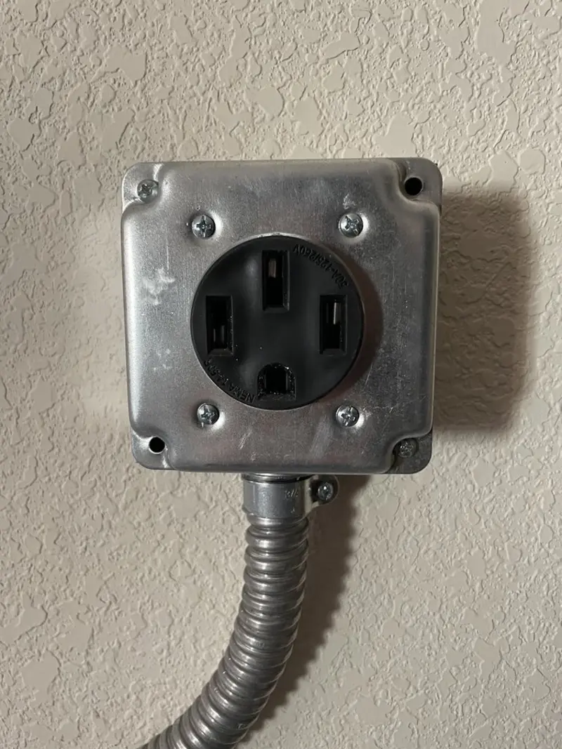 NEMA 14-50 outlet installed for Smart Home Electrical in Normal